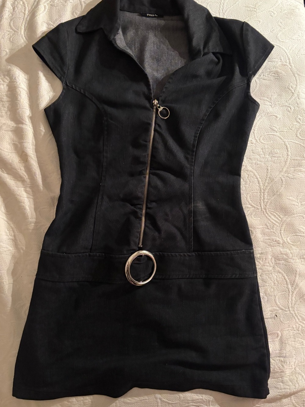 Y2k mini zip up dress